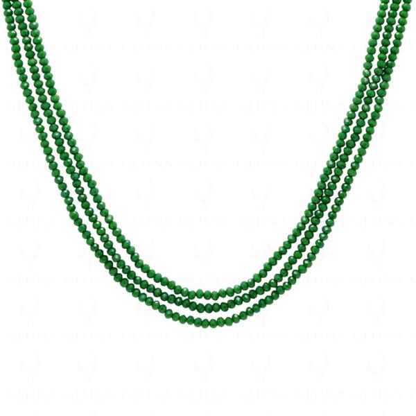 3 Rows Emerald Green Color Necklace - CN-1046