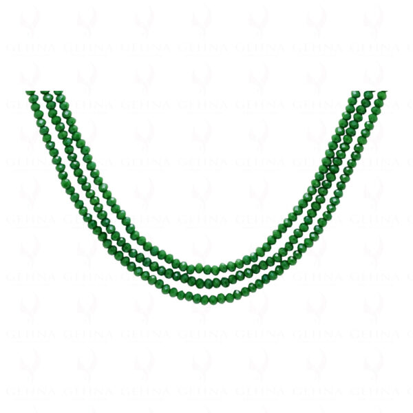 3 Rows Emerald Green Color Necklace - CN-1046