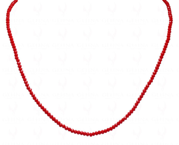 Ruby Color Bead Necklace - CN-1047