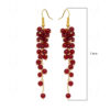 Ruby Red Glass Beads Earrings For Girls & Women CE-1048