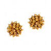 Golden Pyrite Glass Beads Earrings (Tops) For Girl & Women CE-1050