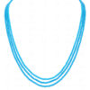 3 Rows Turquoise Color Bead Necklace - CN-1050