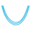 3 Rows Turquoise Color Bead Necklace - CN-1050