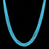 3 Rows Turquoise Color Bead Necklace - CN-1050