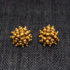 Golden Pyrite Glass Beads Earrings (Tops) For Girl & Women CE-1050