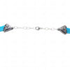 3 Rows Turquoise Color Bead Necklace - CN-1050