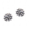 Silver Pyrite Glass Beads Earrings (Tops) For Girl & Women CE-1051