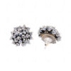 Silver Pyrite Glass Beads Earrings (Tops) For Girl & Women CE-1051