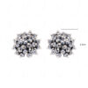 Silver Pyrite Glass Beads Earrings (Tops) For Girl & Women CE-1051