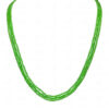 3 Rows Of T-Savorite Color Bead Necklace - CN-1053