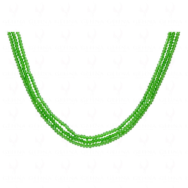 3 Rows Of T-Savorite Color Bead Necklace - CN-1053
