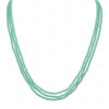 3 Rows Of Chalcedony Color Bead Necklace - CN-1054