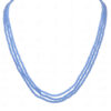 3 Rows Of Chalcedony Color Bead Necklace - CN-1055