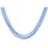 3 Rows Of Chalcedony Color Bead Necklace - CN-1055