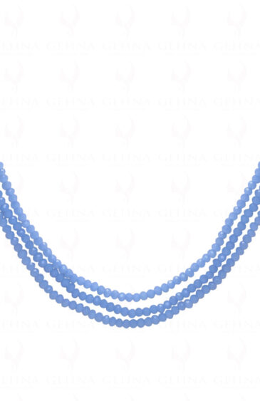 3 Rows Of Chalcedony Color Bead Necklace – CN-1055