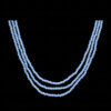 3 Rows Of Chalcedony Color Bead Necklace - CN-1055