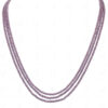 3 Rows Of Chalcedony Color Bead Necklace - CN-1056