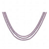 3 Rows Of Chalcedony Color Bead Necklace - CN-1056