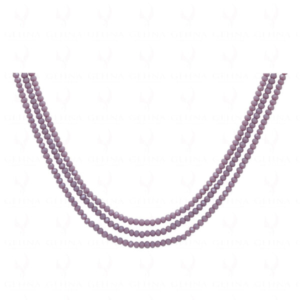 3 Rows Of Chalcedony Color Bead Necklace - CN-1056