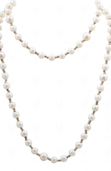 44″ Inches Long Pearl Bead Necklace – CN-1058