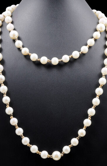 44″ Inches Long Pearl Bead Necklace – CN-1058