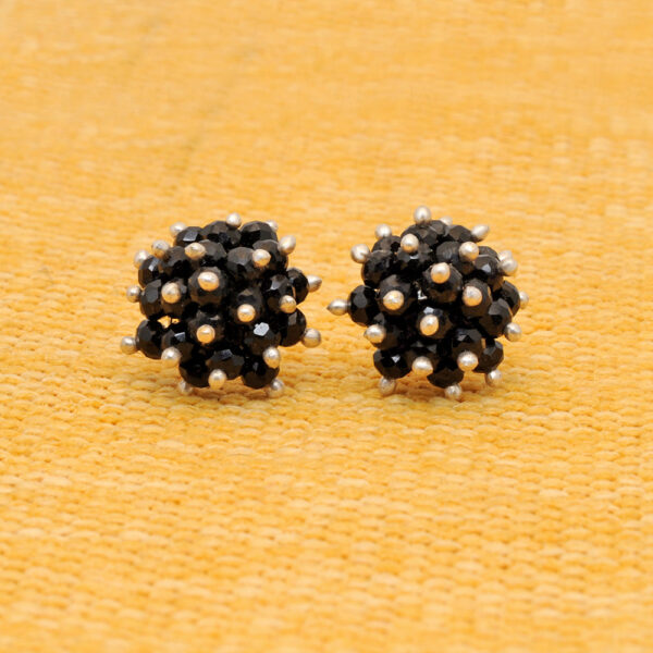 Black Spinel Glass Beads Earrings For Women & Girls (Tops) CE-1059