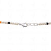 Pearl, Black Onyx & Carnelian Gemstone Bead Necklace - CN-1059