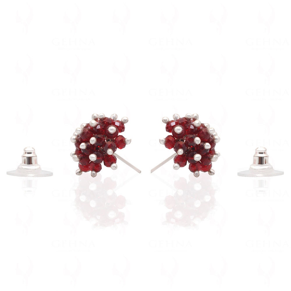 Hot Ruby Red Glass Beads Earrings For Women & Girls CE-1061