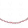 Rose Quartz Color Crystal Faceted Bead Necklace - CN-1062