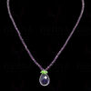 Necklace Of Peridot Amethyst Stone Studded Pendant With Amethyst Beads - CN-1063