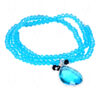 Necklace Of Topaz Spinel Stone Studded Pendant With Topaz Beads - CN-1064