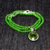 Necklace Of Amethyst Peridot Stone Studded Pendant With Amethyst Beads - CN-1066