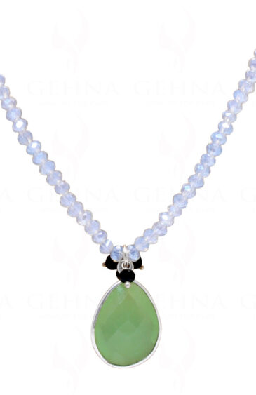 Necklace Of Moonstone Spinel & Prehnite Stone Studded Pendant – CN-1067