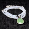Necklace Of Moonstone Spinel & Prehnite Stone Studded Pendant - CN-1067