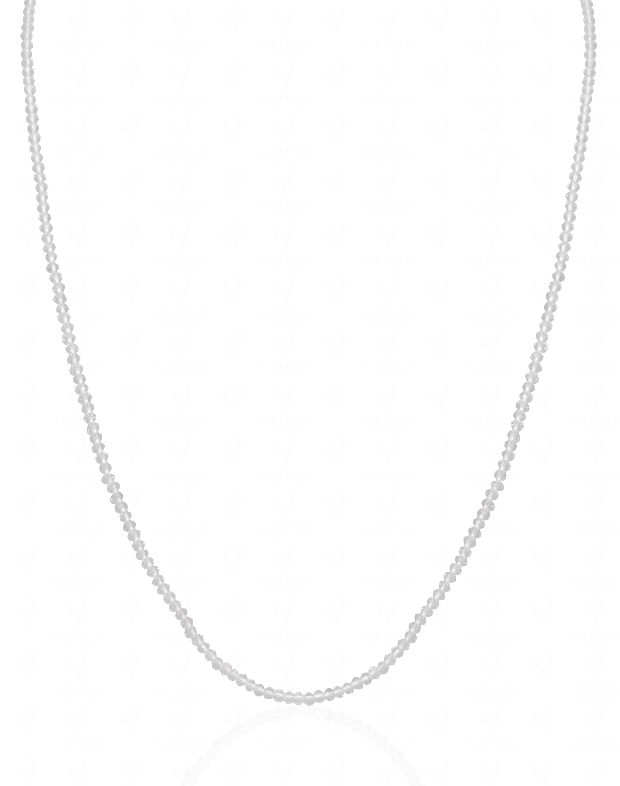 Necklace Of Stylish White Crystal Stone Beaded Necklace - CN-1073