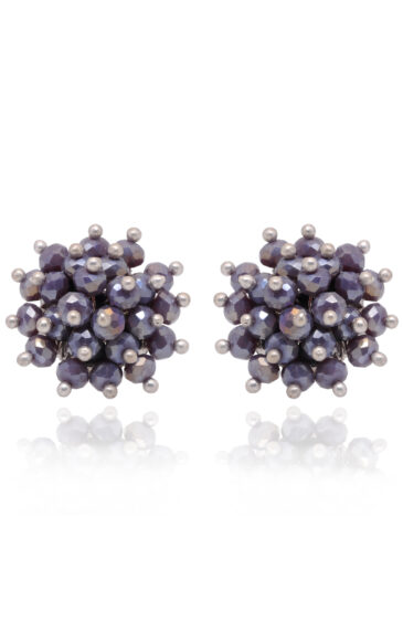 Chalcedony Glass Beads Earrings (Studs) For Girls & Women CE-1075