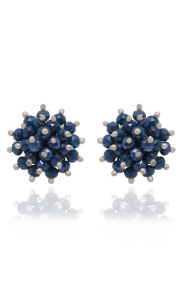 Blue Sapphire Glass Beads Earrings For Women & Girls (Tops) CE-1076