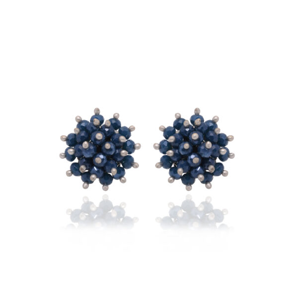 Blue Sapphire Glass Beads Earrings For Women & Girls (Tops) CE-1076