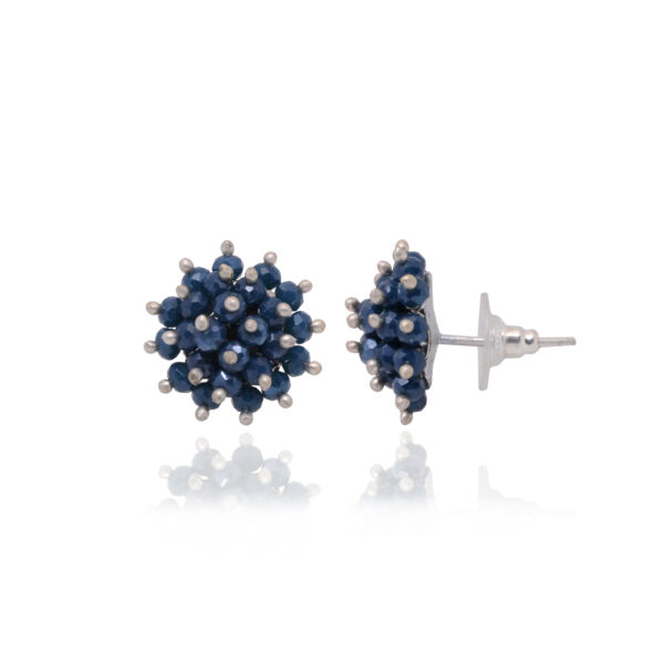 Blue Sapphire Glass Beads Earrings For Women & Girls (Tops) CE-1076