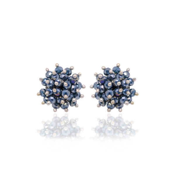 Black Prynite Glass Beads Earrings For Women & Girls CE-1078