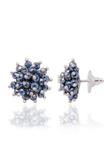 Black Prynite Glass Beads Earrings For Women & Girls CE-1078