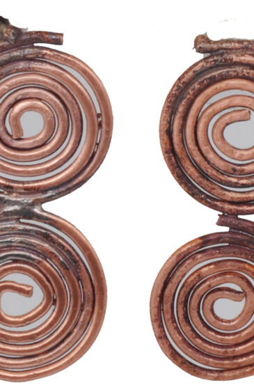 Gehna Jaipur Rose Gold Plated Handmade Spiral Earrings in Silver – Elegant Artistry for Girls & Women ER-1001