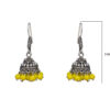 Gehna Jaipur Yellow Chalcedony Color Zircon Beads Jhumki Earring For Girls & Women GE03-1001 - Image 3