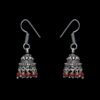 Gehna Jaipur Ruby Red Color Zircon Beads Jhumki Earring In Silver For Girls & Women GE03-1002 - Image 5
