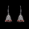 Gehna Jaipur Ruby Red Color Zircon Beads Jhumki Earring In Silver For Girls & Women GE03-1002 - Image 4