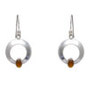 Gehna Jaipur Carnelian Color Stone Studded Earrings In German Silver  For Girls & Women GE01-1003