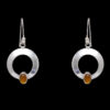 Gehna Jaipur Carnelian Color Stone Studded Earrings In German Silver  For Girls & Women GE01-1003 - Image 5