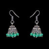 Gehna Jaipur Turquoise Color Zircon Beads Jhumki Earring In Silver For Girls & Women GE03-1003 - Image 5