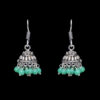 Gehna Jaipur Turquoise Color Zircon Beads Jhumki Earring In Silver For Girls & Women GE03-1003 - Image 4