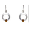 Gehna Jaipur Carnelian Color Stone Studded Earrings In German Silver  For Girls & Women GE01-1003 - Image 3